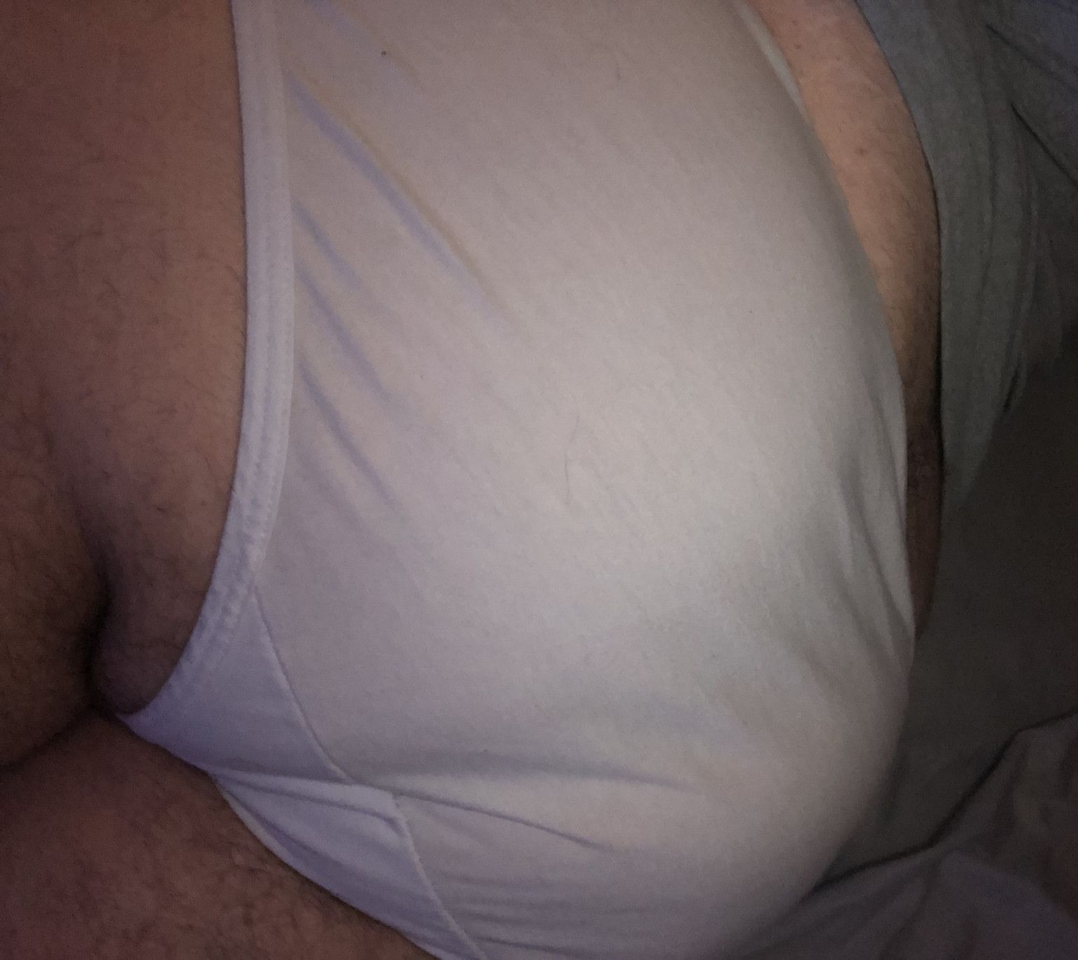 Worn panties in white