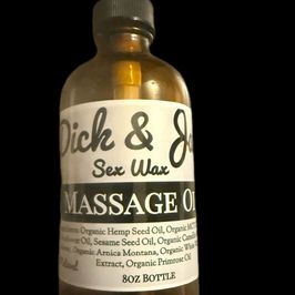 Dick  and Jane SEX WAX Massage Oil 8oz bottle