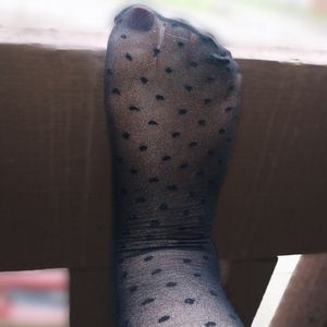 Black Dotted Tights