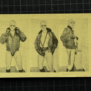 POSTCARD Leather Cop Berlin 4 Number 2 yellow
