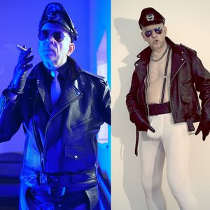 Cigar Smoking Leather Masters Home Cum 3 White Lycra Bulge