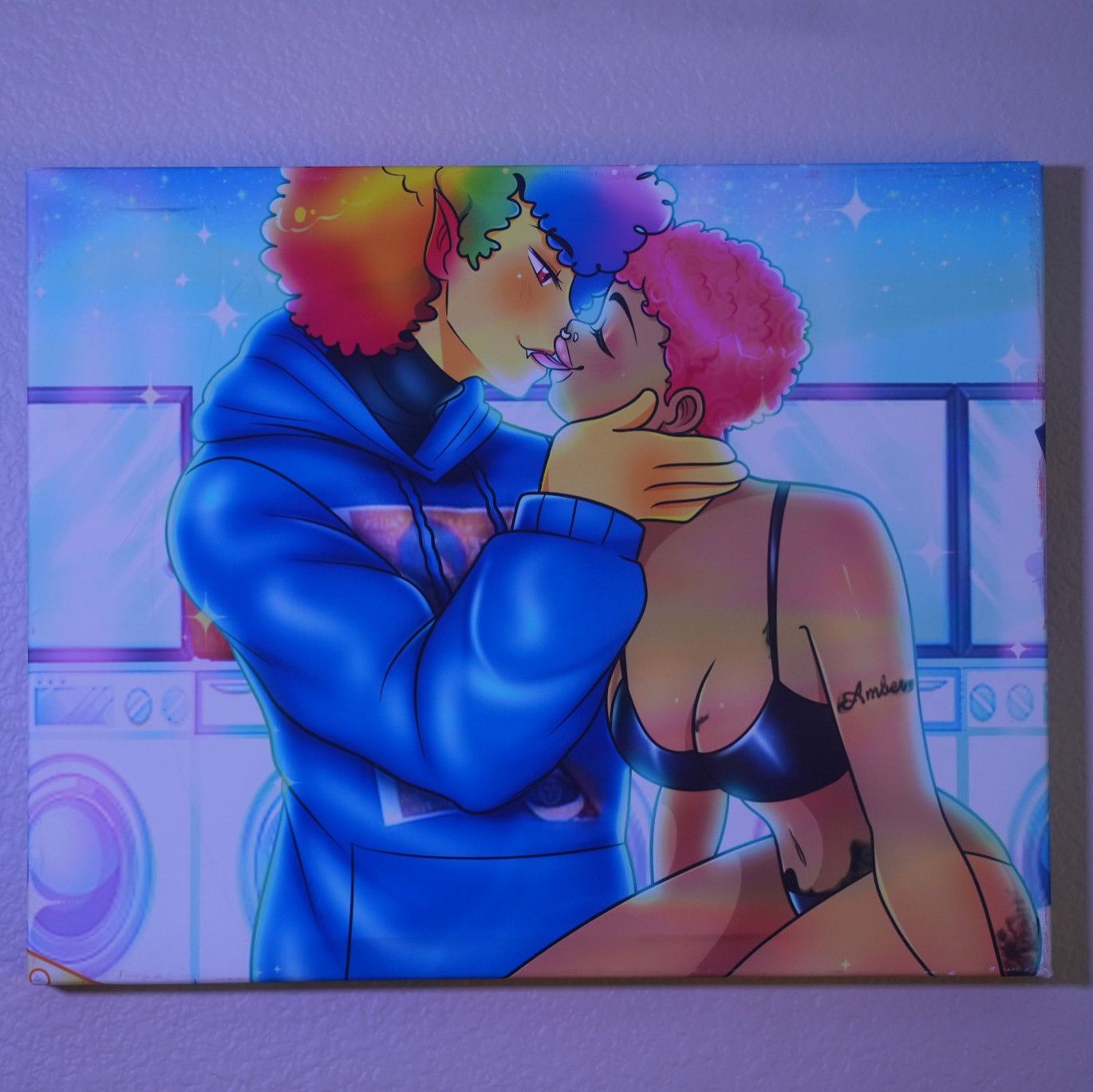 Canvas Artwork For Laundromat Scene With Jasamine Banks