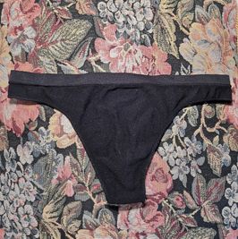 Simple Black Thong