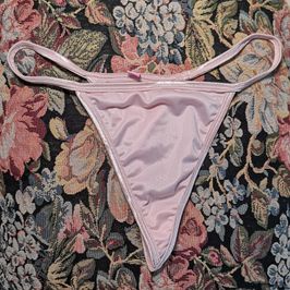 Satin Pink Thong