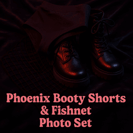 Booty Shorts Fishnets Photo Set 9 pics zip