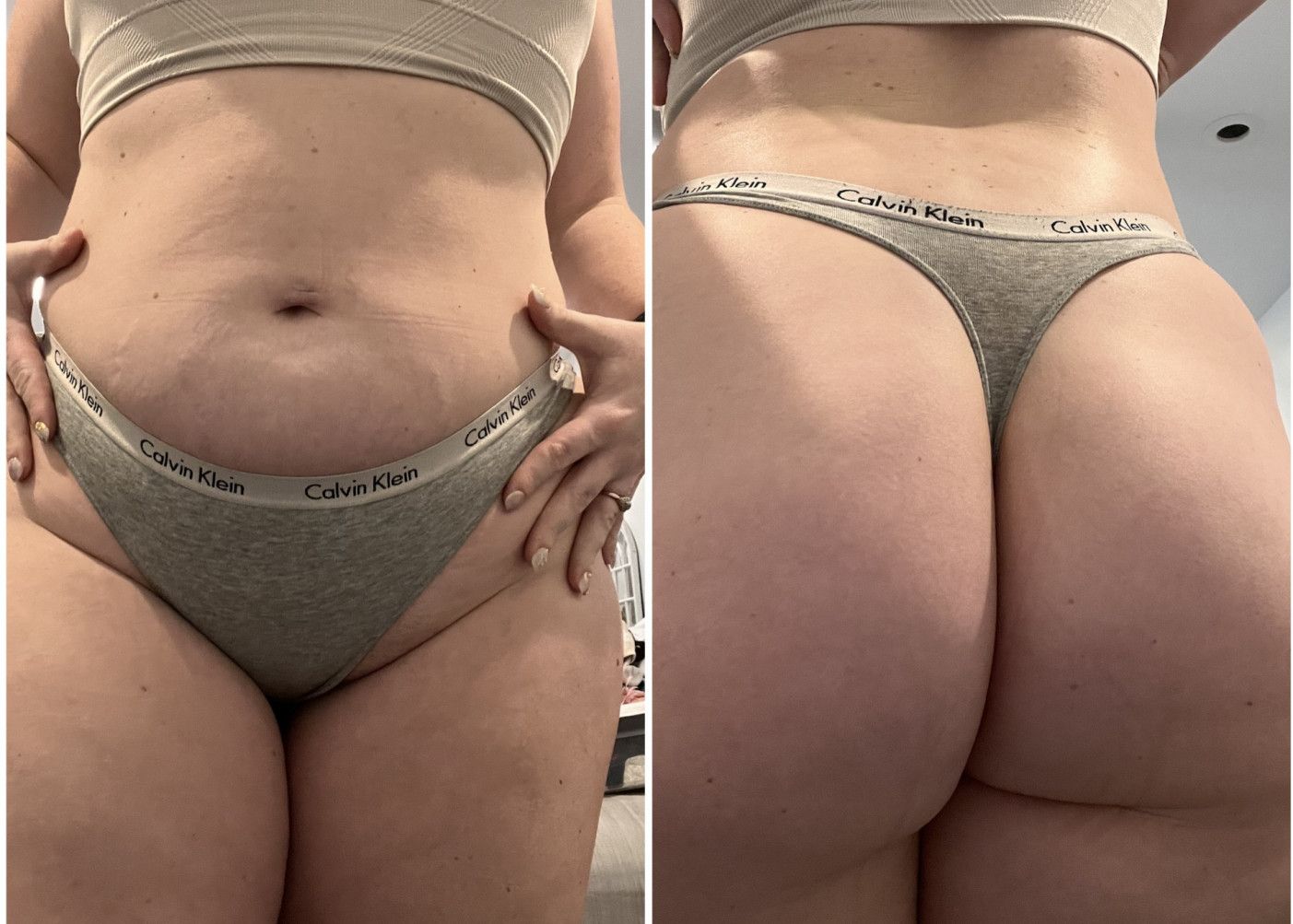 Grey Calvin Klein Thong