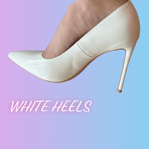 WHITE HIGH HEELS