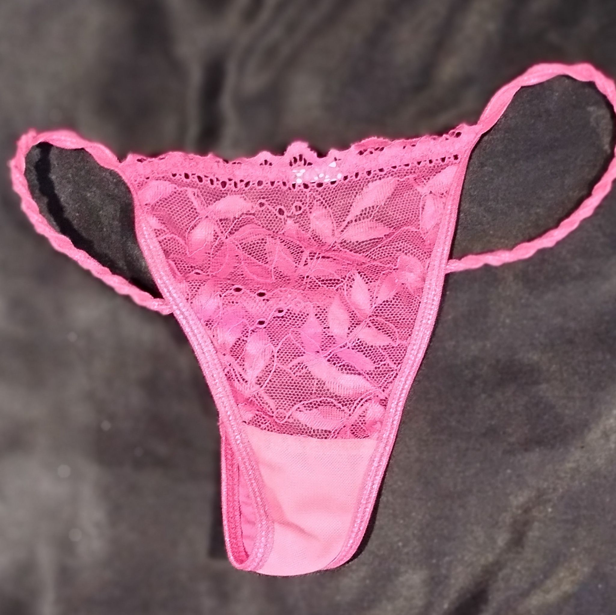 Worn Panties Package Pink Thongs