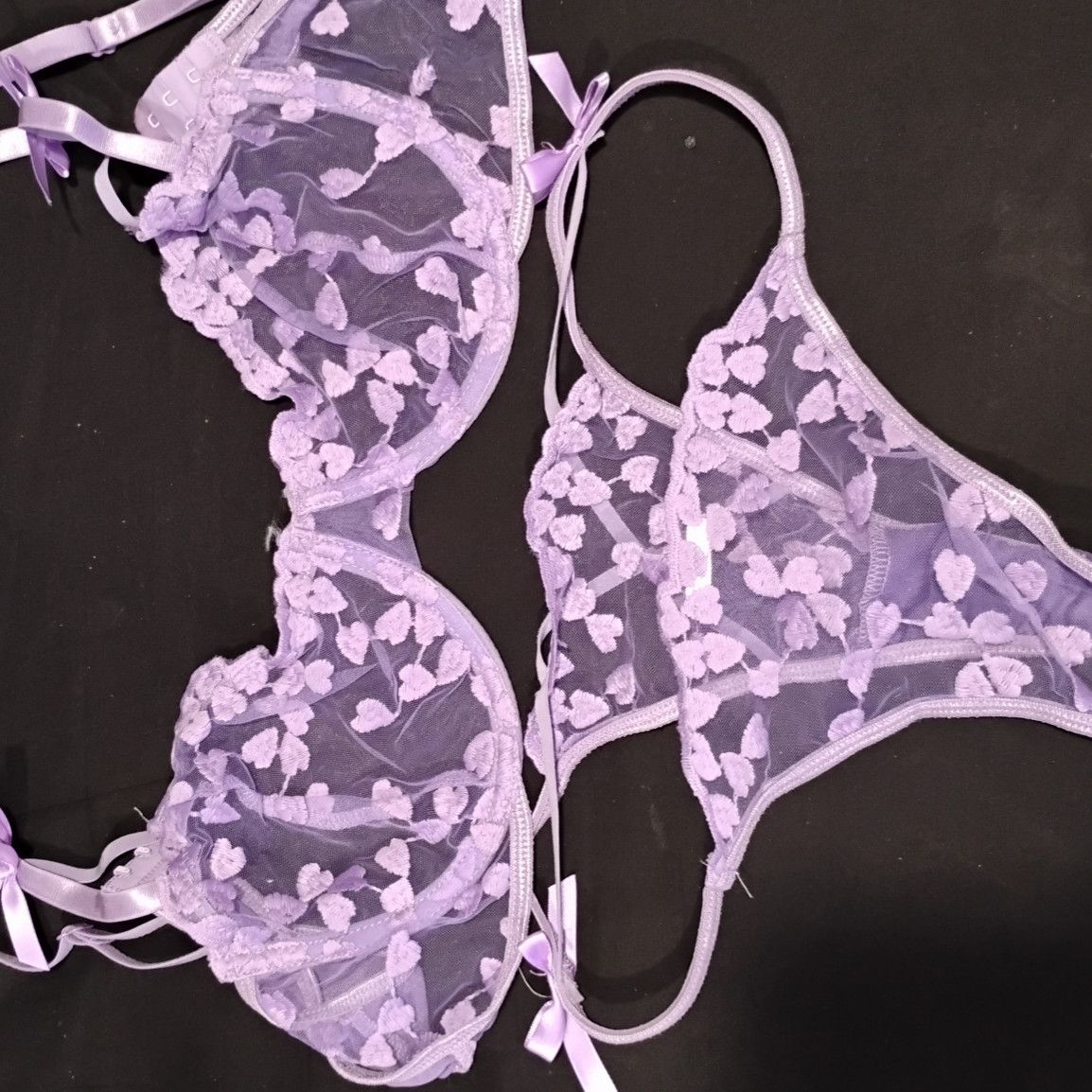 Lavender bra and pantie set