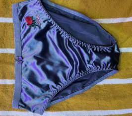 Shiny Gray full back panties only