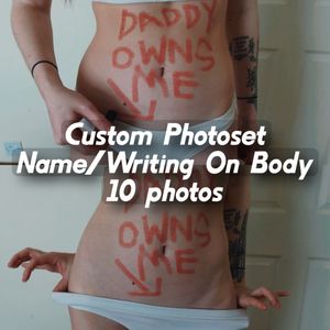 10 Photos Body Writing Custom Photoset