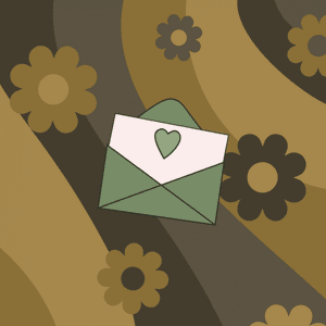 personalized letter in vintage greeting card