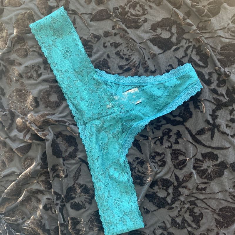 Sexy green lace thong from Victorias Sec
