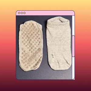 Gray Pilates Ankle Socks!