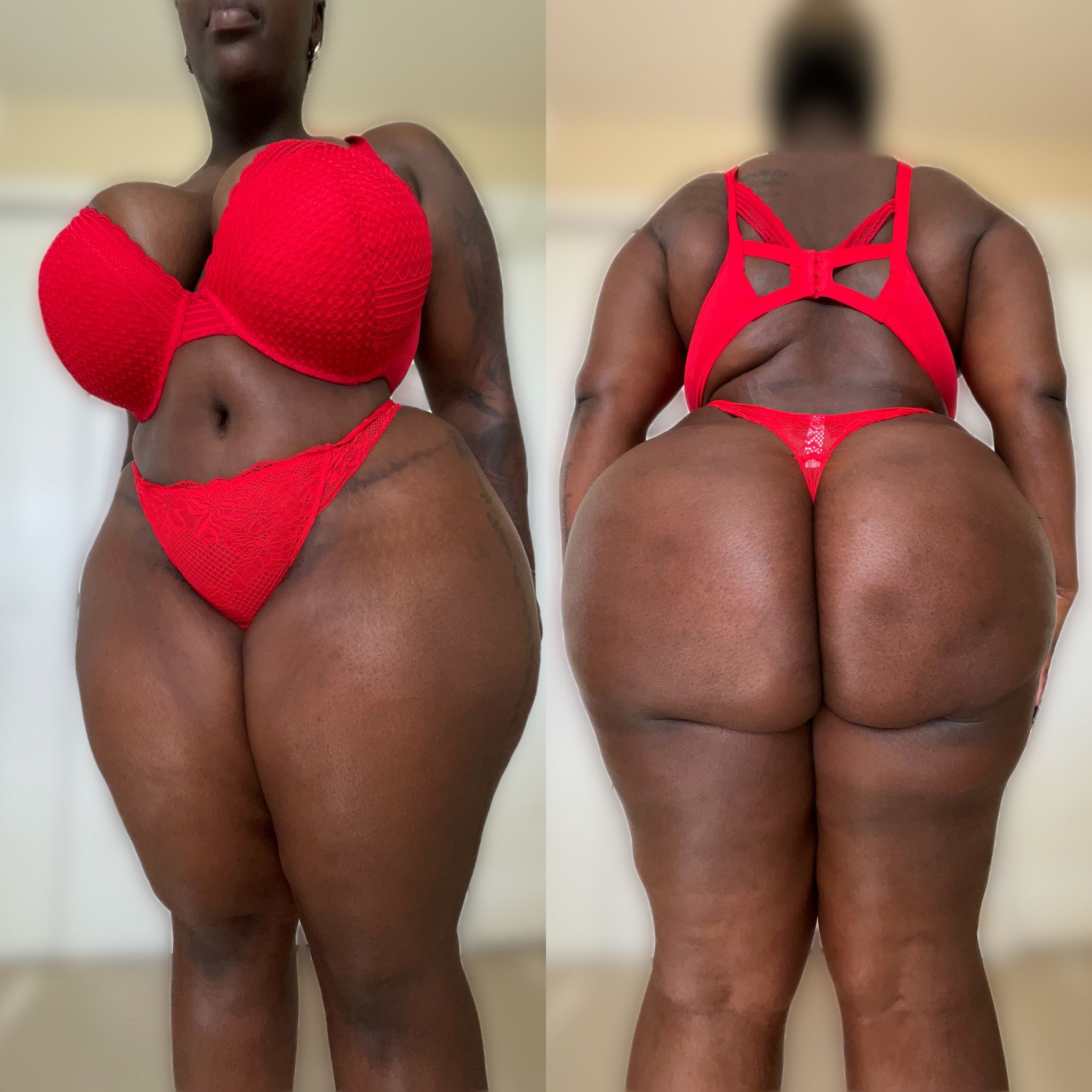 Red Lingerie 2 Piece Set