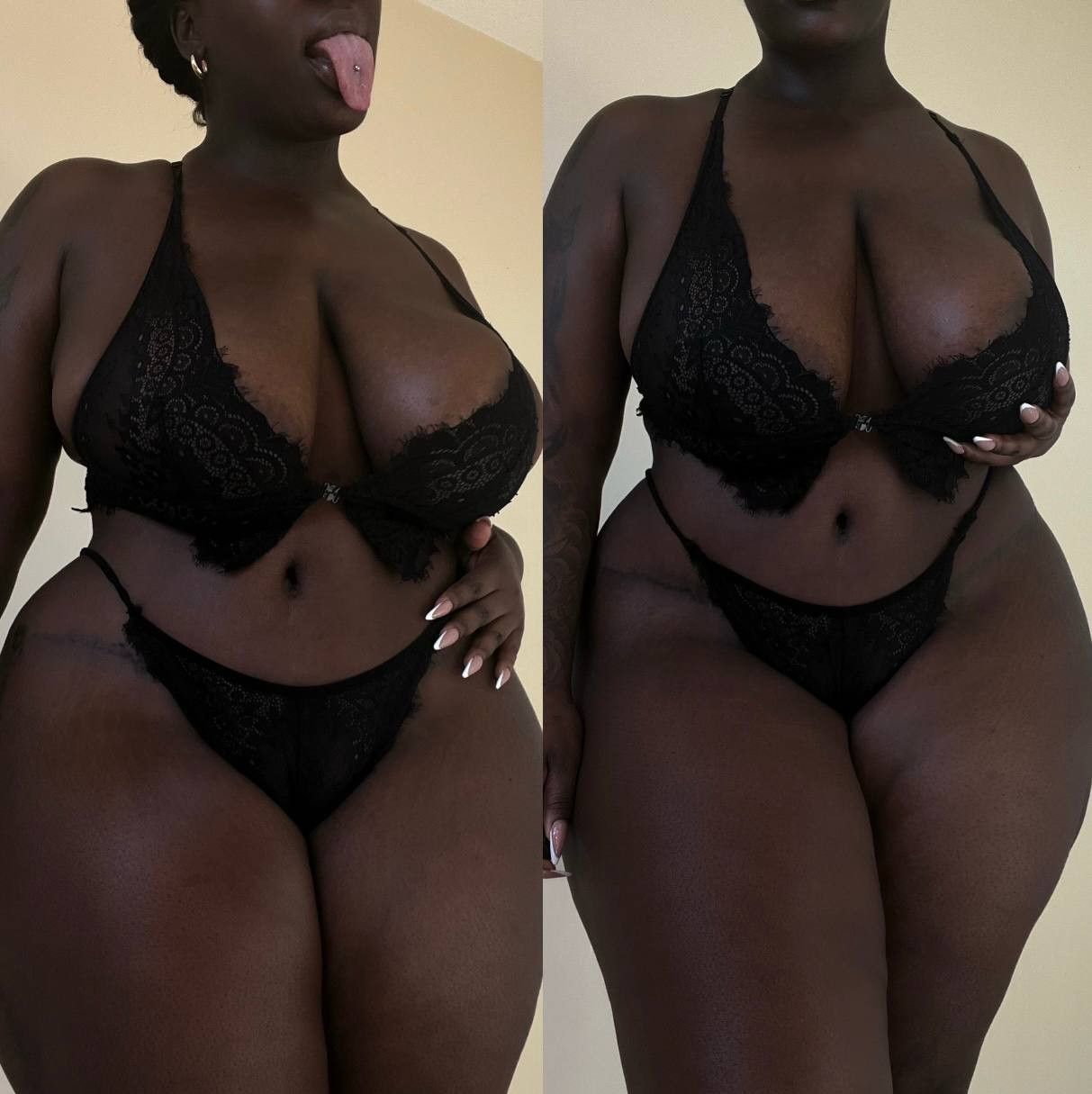 Black 2 Piece Lingerie Set