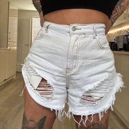White Denim Shorts
