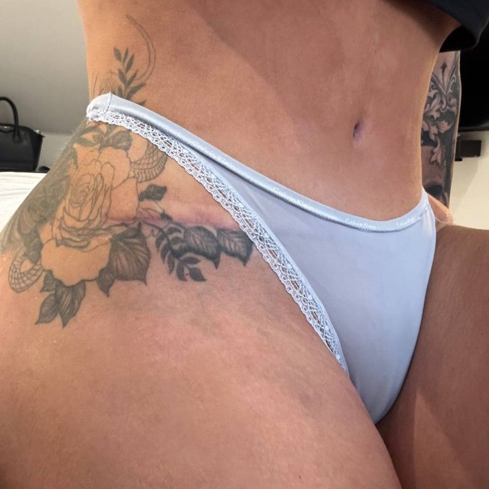 Blue see through Calvin Klein panties