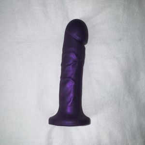 dark purple metallic dildo