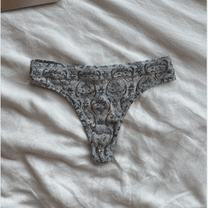 grey cotton thong