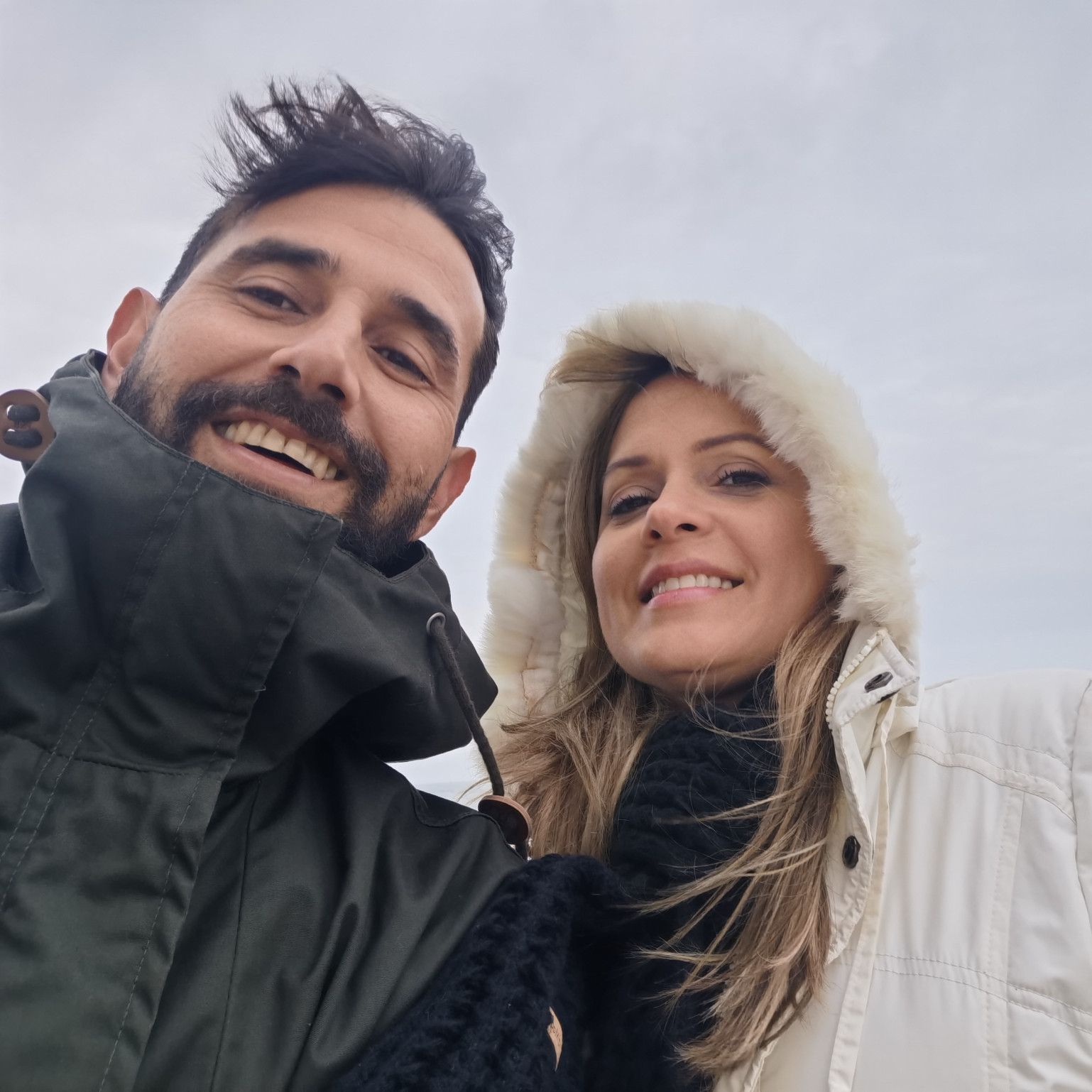 Daddy with mommy Snow Pics