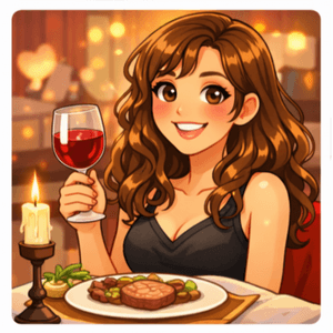 A dinner in a nice place