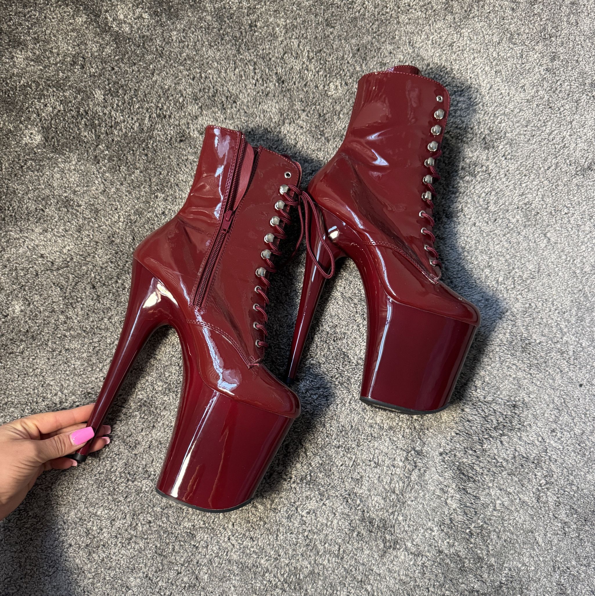 MY PVC PLEASER ANCLE BOOTS