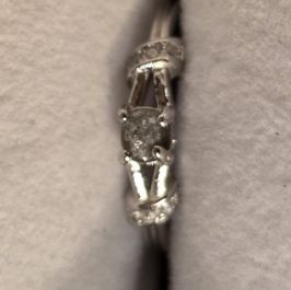 Real uncut black diamond set by hand side diamonds CZ S925