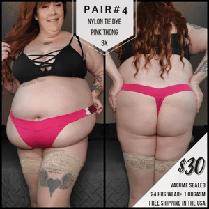 Nylon Tie Dye Thong Pink