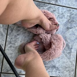 Pink Furry Slippers