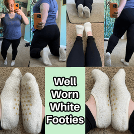 Well Worn White Footies