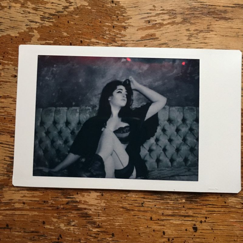 Casting Couch Lingerie Pin Up Polaroid