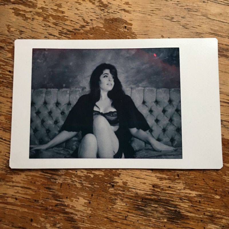 Casting Couch Lingerie Pinup Polaroid