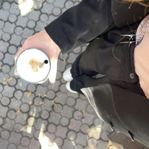 A cup of hot coffee