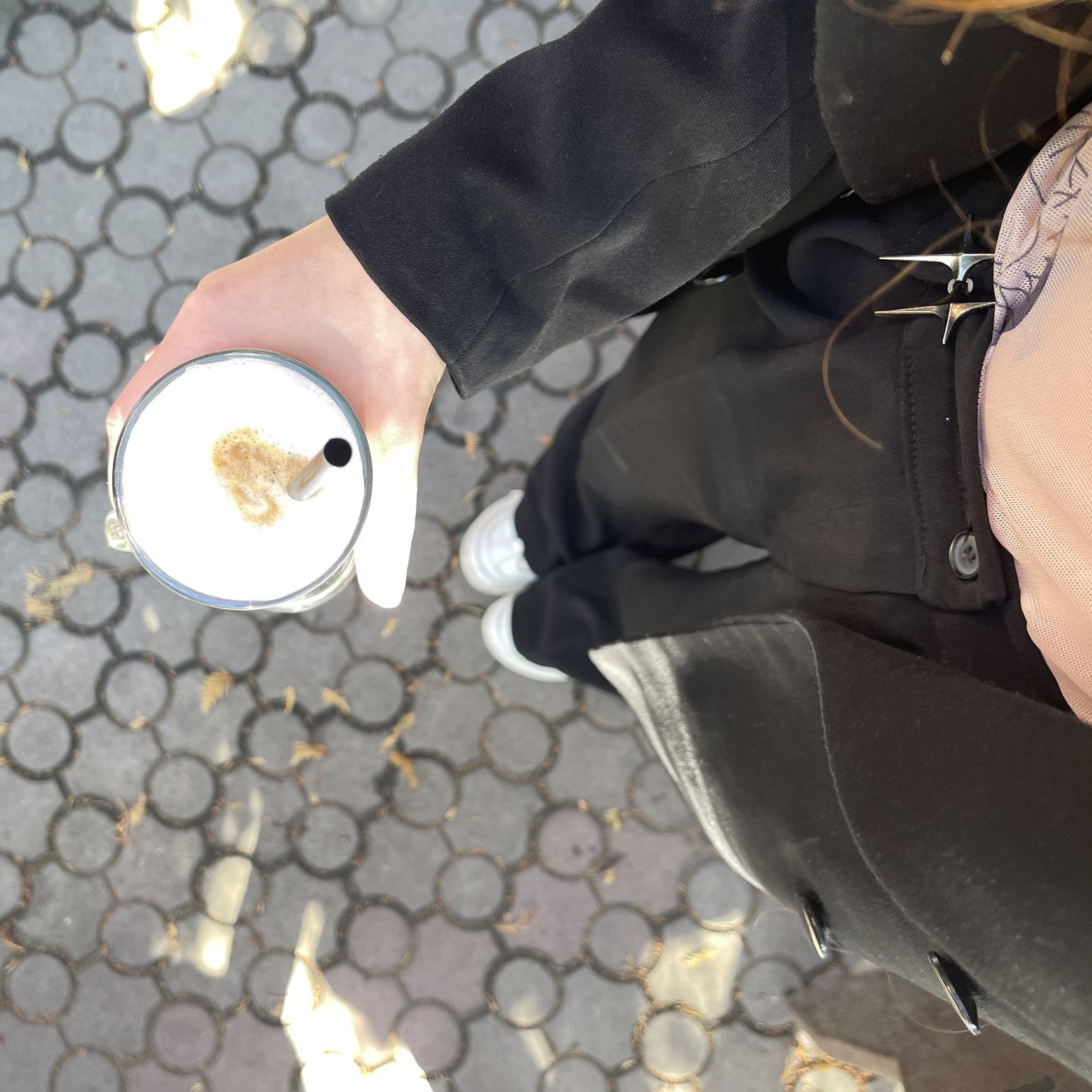 A cup of hot coffee