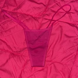 Pink y back thong