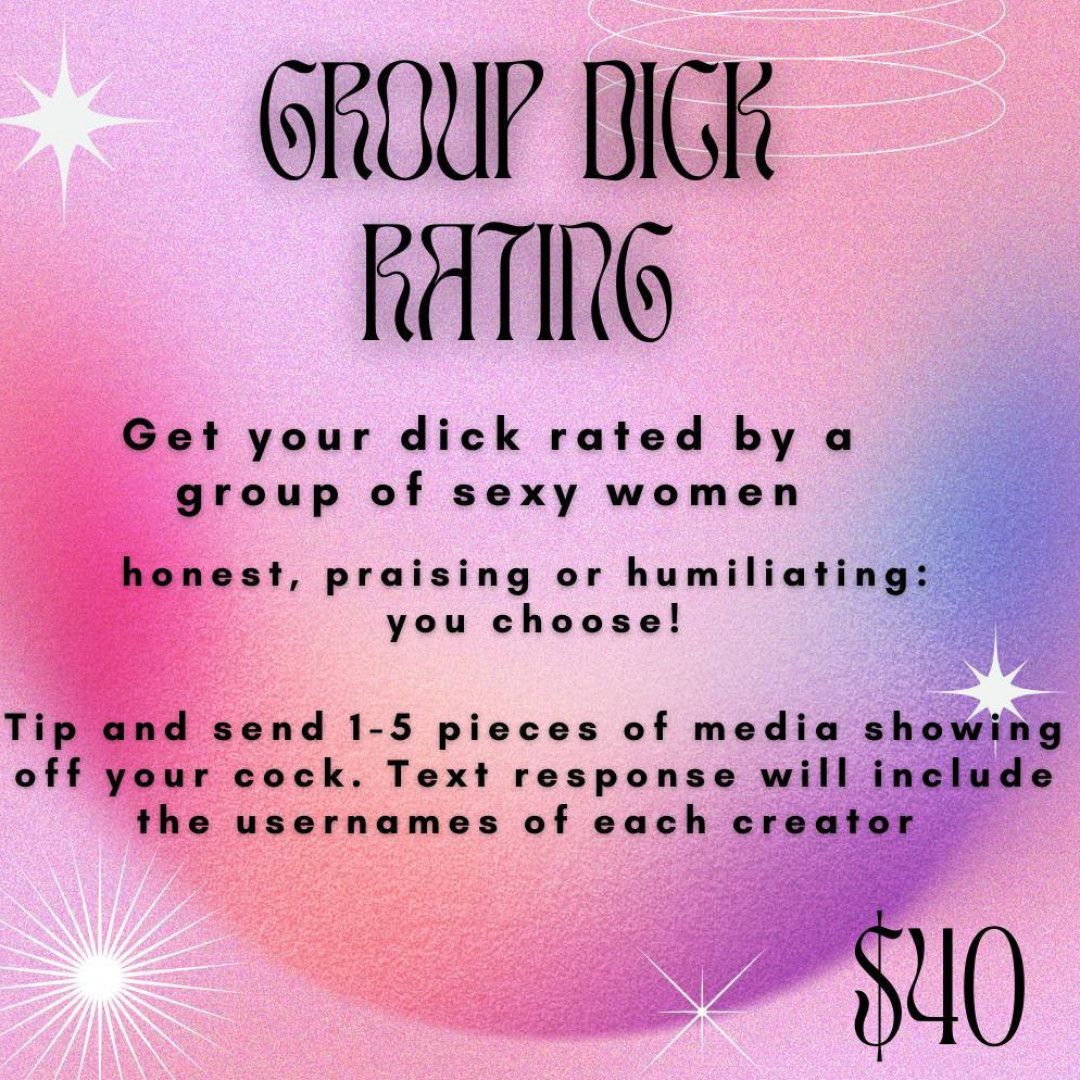 GROUP DICK RATING