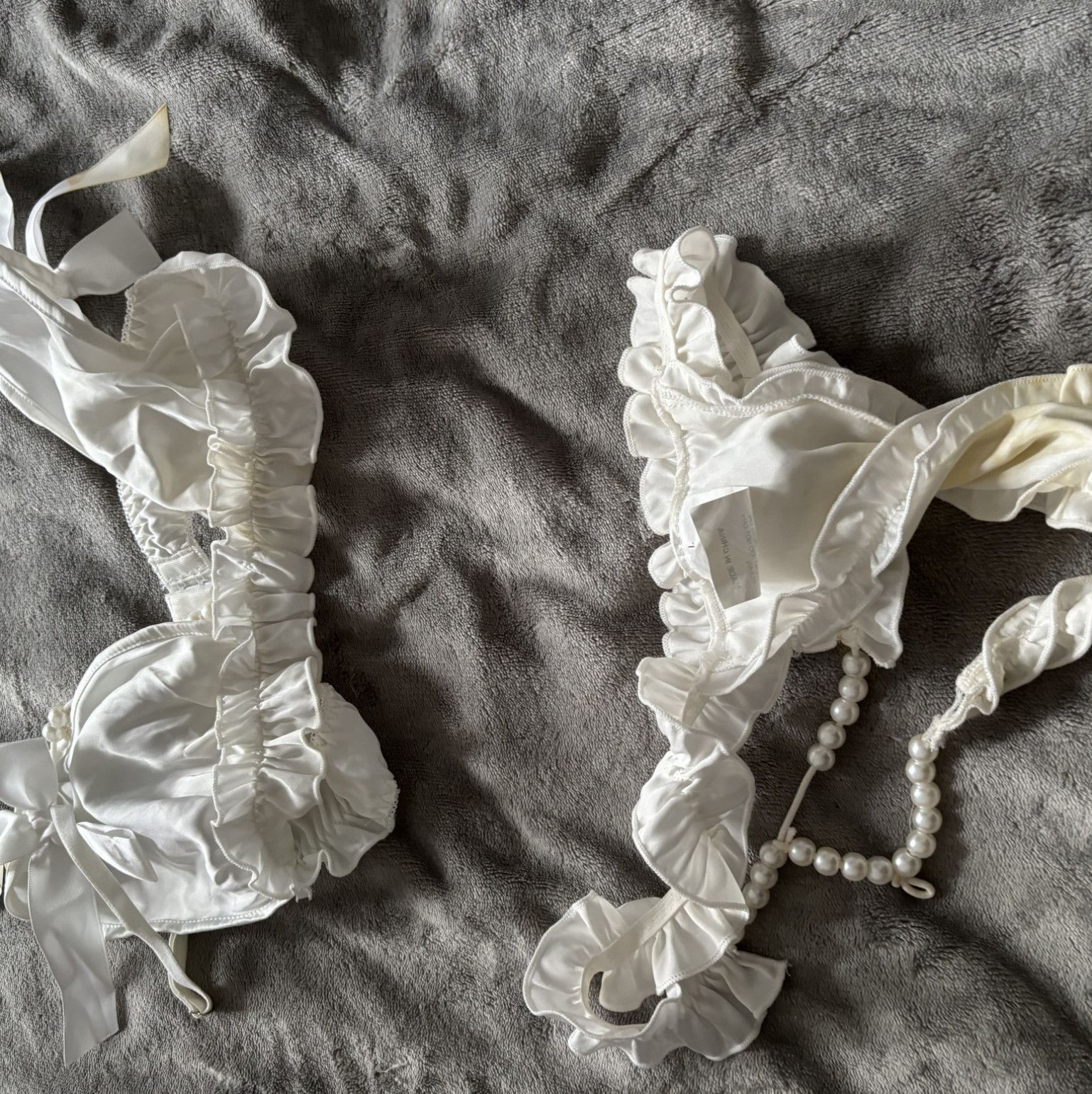 Worn many times and damaged Bra and Panty Set