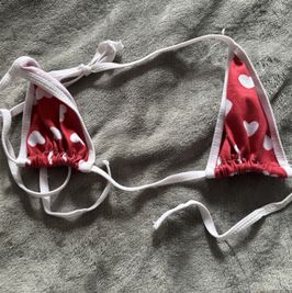 Teeny tiny cotton bikini bra