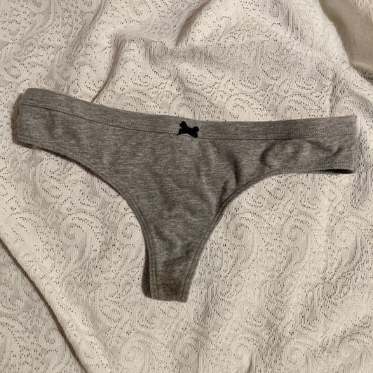 Used Panties Grey Cotton OLD STAINED