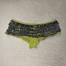 Worn Green Frilly Panties