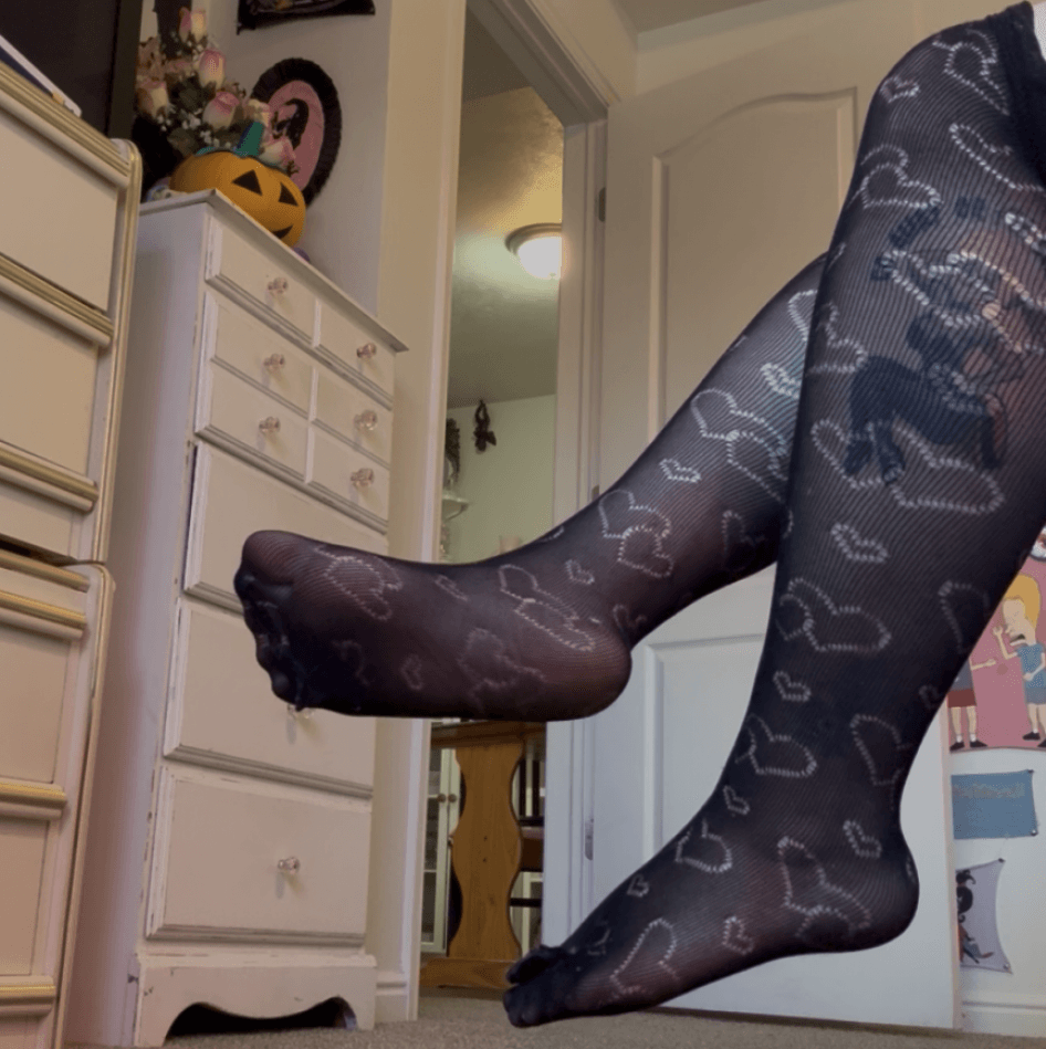 Worn Heart Thick Nylons
