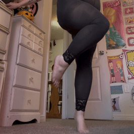 Worn Nylon Black Footless FREE SHIPPING