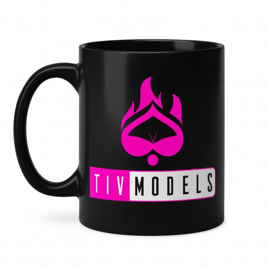 Tiv models black mug