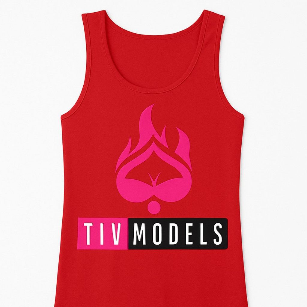 Tiv models red tank top
