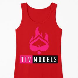Tiv models red tank top