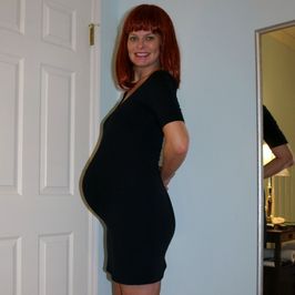 40 Pregnant Strip and posing 2011 black dress photos