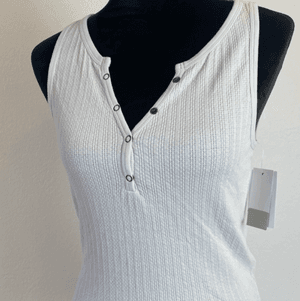 BP Textured Henley Crop Tank