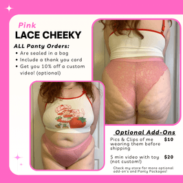 Pink Lace Cheeky Panties
