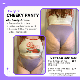 Purple Cheeky Heart Panties